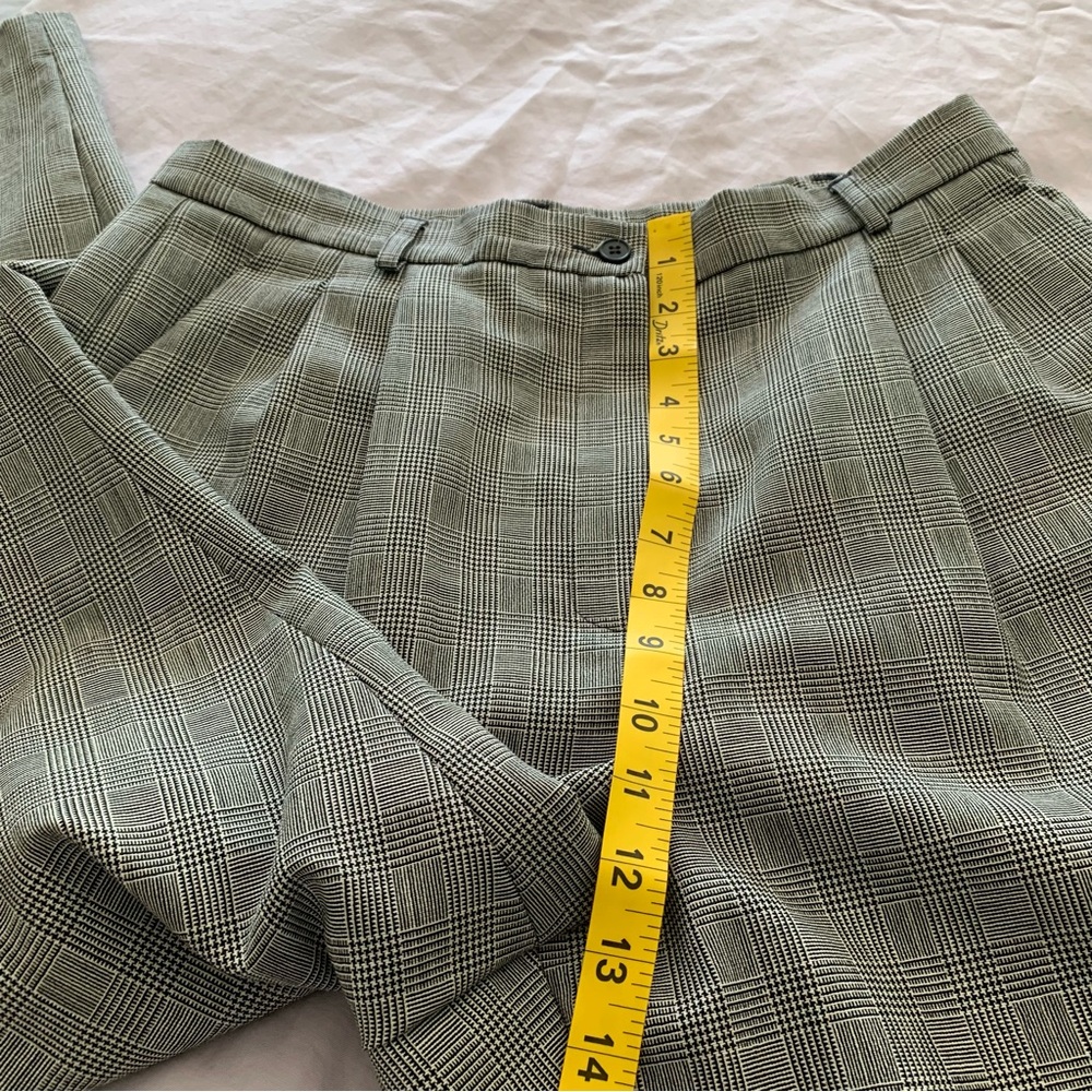 Pendleton Gray Checkered Virgin Wool High Waist P… - image 8